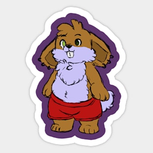 Charming Bunny: A Leap of Joy! Sticker